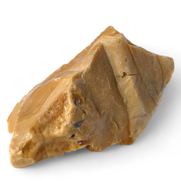 Chocolate Carmel Cream Art Glass Cullet Swirled Opaque Slag Glass #4XL74 - Picture 5 of 6